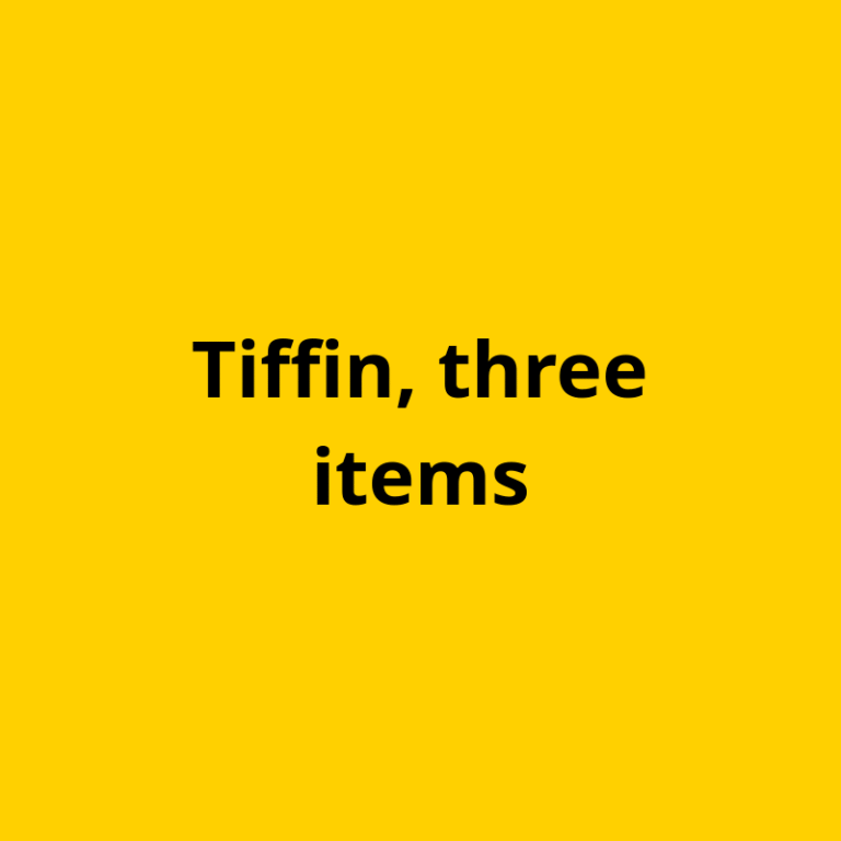 Tiffin, three items