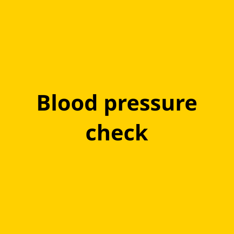 Blood pressure check