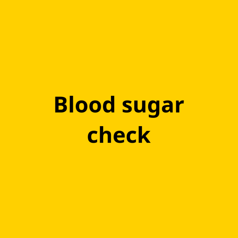 Blood sugar check