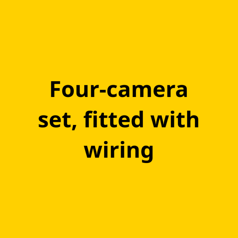 Four-camera set, fitted with wiring