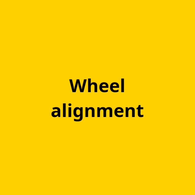 Wheel alignment