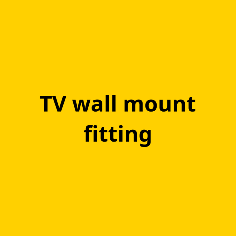 TV wall mount fitting