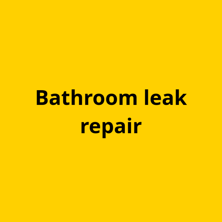 Bathroom leak repair
