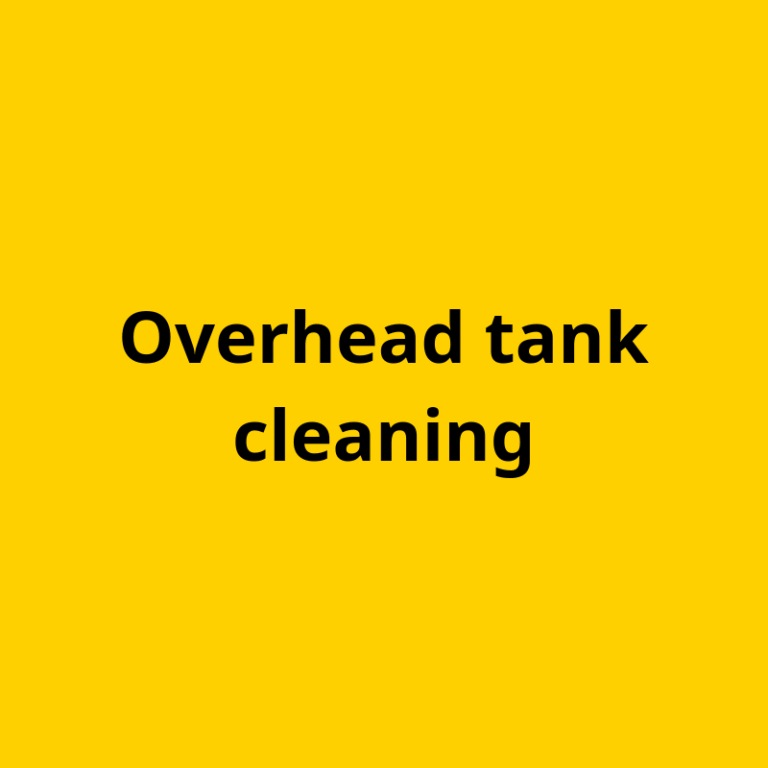 Overhead tank cleaning