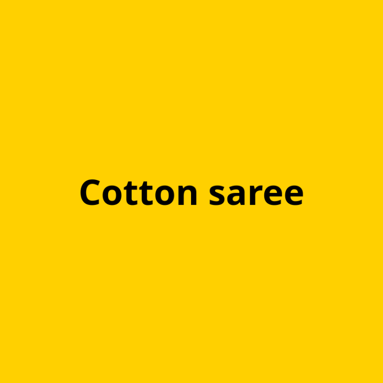 Cotton saree