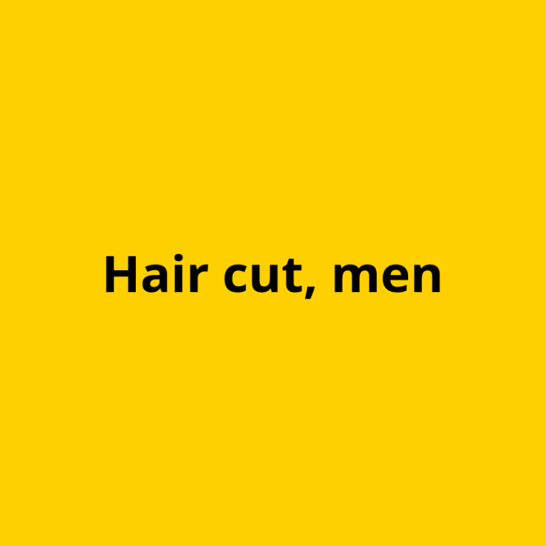 Hair cut, men