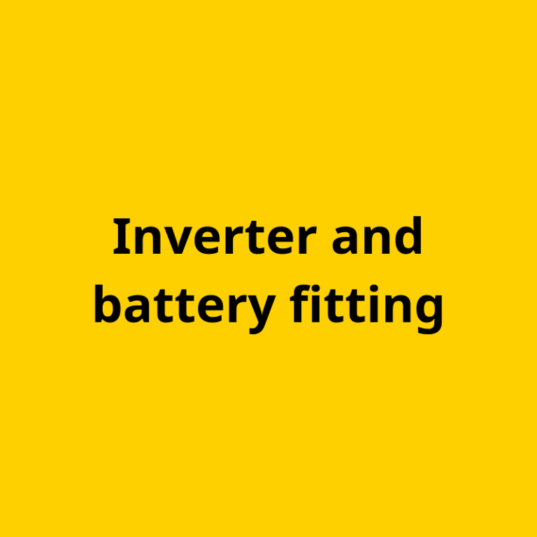 Inverter and battery fitting