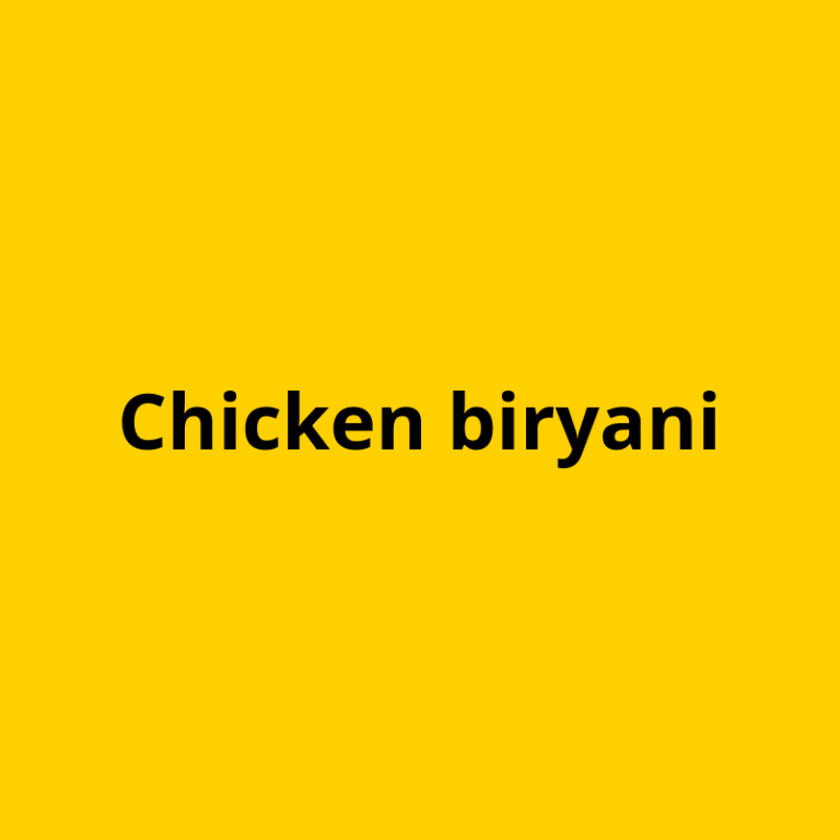 Chicken biryani