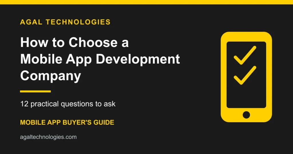 Guide to choosing a mobile app development company