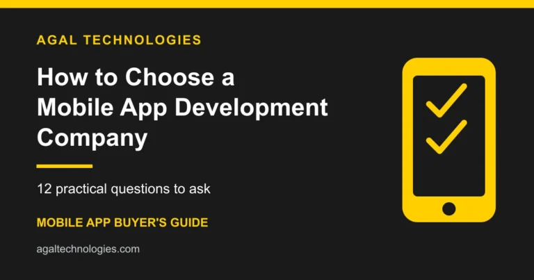 Guide to choosing a mobile app development company