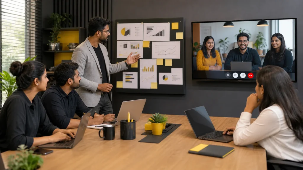 In-house agency team collaborating with a white label SEO delivery partner